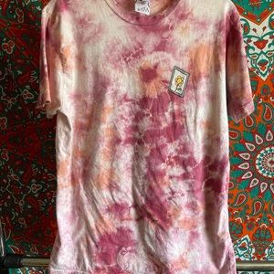 RIPNDIP pink tie dye t shirt